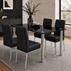 Picture of Melody Black Tempered Glass Dining Table 1300x800mm – 10mm Glass, 4 Seats