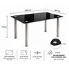 Picture of Melody / Mila 4-Seater Dining Set, 1300mm 10mm Black Glass Table / Black PU Leather Chairs