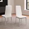 Picture of Melody / Mila 4-Seater Dining Set, 1500mm 10mm Black Glass Table / White PU Leather Chairs