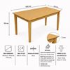 Picture of Alba / Zoe 4-Seater Dining Set – 1200mm Beech Colour Wooden Table with 4 Black PU Dining Chairs