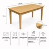 Picture of Alba Wooden Dining Table 1500x900mm – Beech Colour, 20mm Slab-Style Top, 4–6 Seats