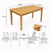 Picture of Alba Wooden Dining Table 1200x750mm – Beech Colour, 20mm Slab-Style Top, 4 Seats