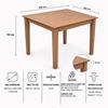 Picture of Alba Wooden Dining Table 900x900mm Walnut Colour – 2–4 Seats