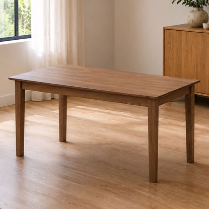 Picture of Alba Wooden Dining Table 1200x750mm – Walnut Colour, 20mm Slab-Style Top, 4 Seats