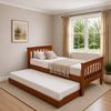 Picture of Cooper Solid Hardwood Single Bed with Pop-Up Trundle – Antique Oak