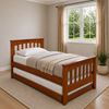 Picture of Cooper Solid Hardwood Single Bed with Pop-Up Trundle – Antique Oak
