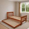 Picture of Cooper Solid Hardwood Single Bed with Pop-Up Trundle – Antique Oak