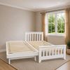 Picture of Cooper Solid Hardwood Single Bed with Pop-Up Trundle & 2 Pocket Spring Mattresses – White