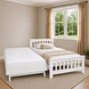 Picture of Cooper Solid Hardwood King Single Bed with Pop-Up Trundle – White