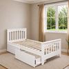 Picture of Cooper Solid Hardwood King Single Bed with Pocket Spring Mattress White