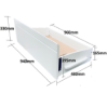 Picture of Eddie Solid Hardwood King Single Bed with Pocket Spring Mattress – White