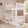 Picture of Miki Higher Solid Hardwood Single Bunk Bed – White