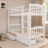 Picture of Miki Higher Solid Hardwood Single Bunk Bed – White