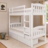 Picture of Miki Higher Solid Hardwood Single Bunk Bed with Storage Drawers – White