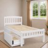 Picture of Miki Solid Hardwood Single Bed with Pocket Spring Mattress White