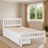 Picture of Miki Solid Hardwood Single Bed with Pocket Spring Mattress White
