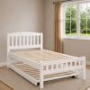 Picture of Miki Solid Hardwood Single Bed with Pocket Spring Mattress White