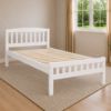 Picture of Miki Solid Hardwood Single Bed with Pocket Spring Mattress White
