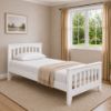 Picture of Cooper Solid Hardwood Single Bed with Pull-Out Trundle & 2 Pocket Spring Mattresses – White
