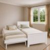 Picture of Emilia Solid Hardwood Single Bed with Pocket Spring Mattress White
