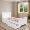 Picture of Emilia Solid Hardwood Single Bed with Drawers and Pocket Spring Mattress White