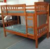 Picture of Miki Bunk Bed with Mattresses Single Solid Hardwood Antique Oak Malaysian Made