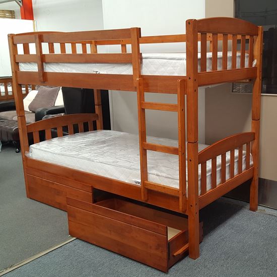 Furniture Place Miki King Single Bunk Bed With Drawers And