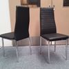 Picture of Mila Dining Chair Black PU Leather Chrome Legs Semi Assembled
