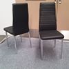 Picture of Mila Black PU Leather Dining Chair with Chrome Legs – Easy 4-Screw Assembly