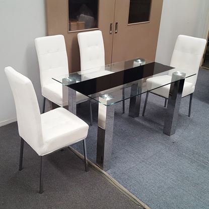 Picture of Levi Dining Table Tempered Glass 1300mm X 800mm (Table Only)