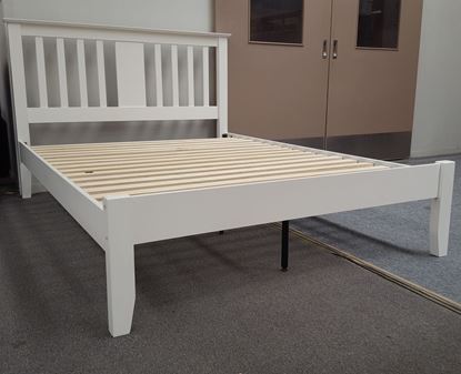 Picture of Grace Queen Bed Solid Hardwood White Malaysian Made