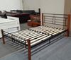 Picture of Topaz Queen Bed Solid Construction Antique Oak-Black Malaysian Made