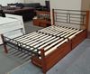 Picture of Topaz Queen Bed Solid Construction Antique Oak-Black Malaysian Made