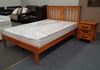 Picture of Grace Double Bed Solid Hardwood Honey Oak Malaysian Made