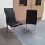 Picture of Leo Dining Chair Black PU Leather Chrome Legs Semi Assembled