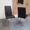 Picture of Leo Dining Chair Black PU Leather Chrome Legs Semi Assembled