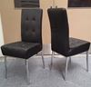 Picture of Nobel Dining Chair Black PU Leather Chrome Legs Semi Assembled
