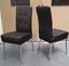 Picture of Nobel Dining Chair Black PU Leather Chrome Legs Semi Assembled