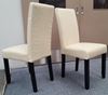 Picture of Zoe Ivory PU Leather Dining Chair with Dark Wooden Legs – Brand New Clearance Stock