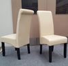 Picture of Vera Dining Chair Ivory PU Leather Dark Legs