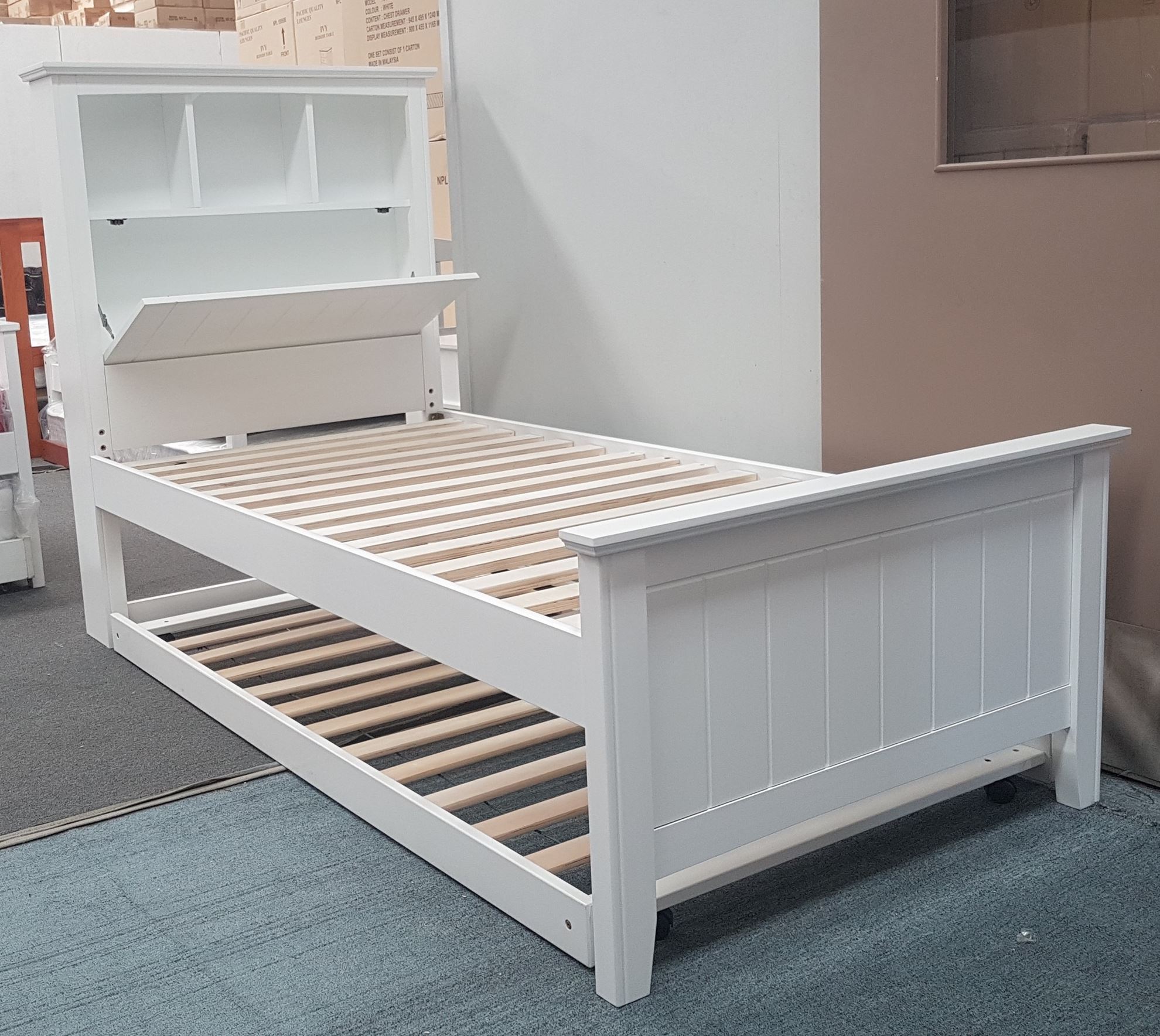 single bed frame trundle