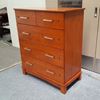 Picture of WHIO Tallboy 5 Drawer Fully Assembled Oak Malaysian Made