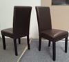 Picture of Zoe Brown PU Leather Dining Chair with Dark Wooden Legs