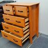 Picture of Jessica Tallboy 5 Drawer Fully Assembled Luxurious Look Honey Oak Malaysian Made