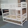 Picture of Miki Bunk Bed with Mattresses Single Solid Hardwood White Colour
