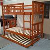 Picture of Holly Bunk Bed with Mattresses Single Solid Hardwood Oak Colour