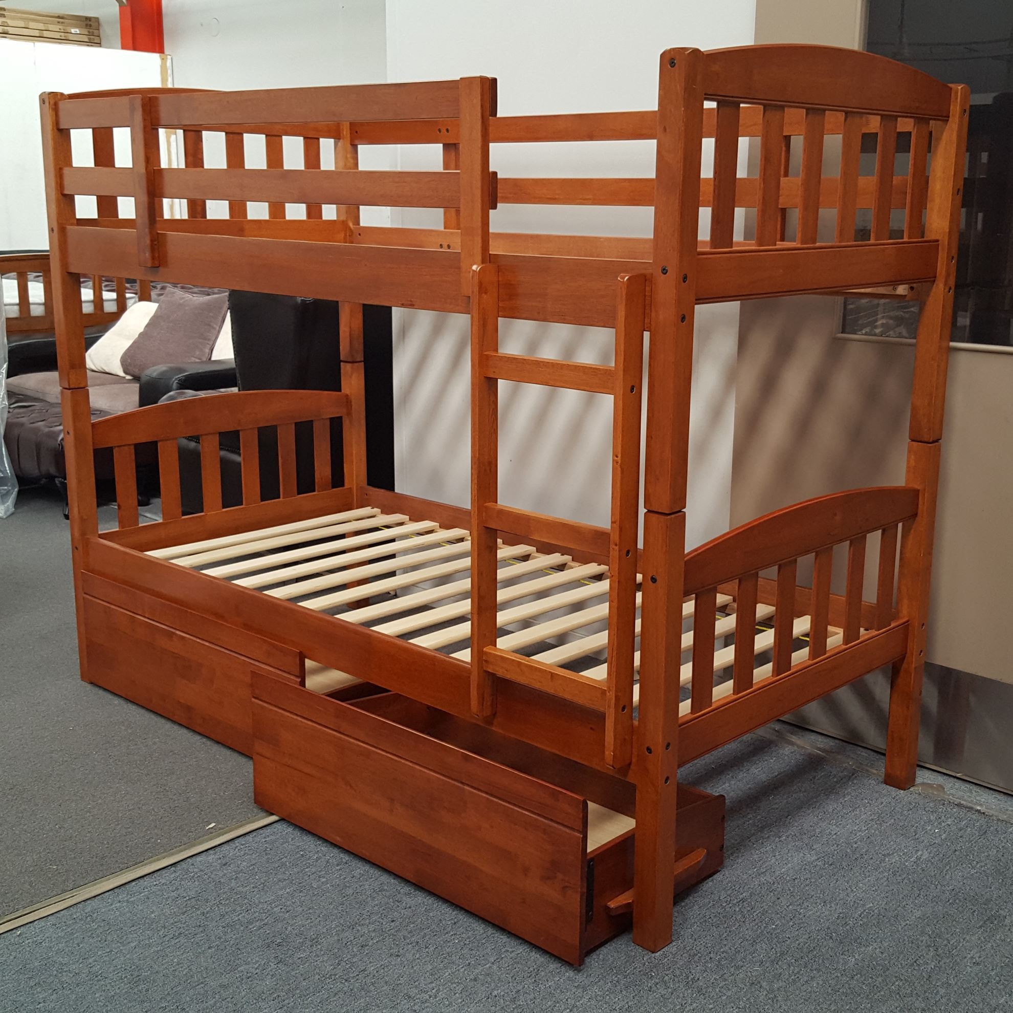 Furniture Place: Miki King Single Bunk Bed with Mattresses ...