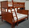Picture of Emily Higher Grade Solid Hardwood Bunk Bed – Double Single (Oak) | Premium & Durable