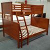 Picture of Emily Higher Grade Solid Hardwood Bunk Bed with Mattresses– Double Single (Oak)