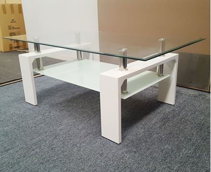 Picture of Lily Coffee Table Clear Tempered Glass (1100mmX600mm) (Clearance Showroom unit)